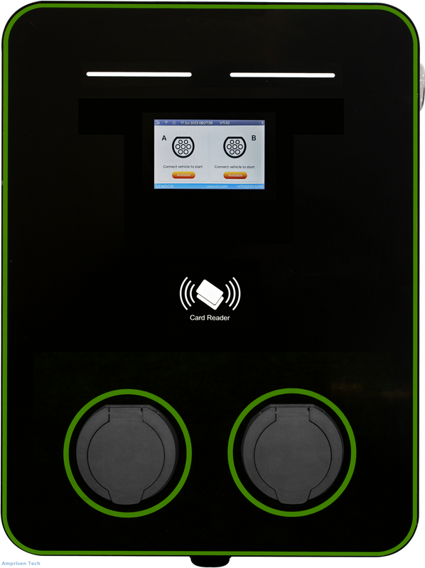 Double Socket Commercial AC EV Charger with OCPP